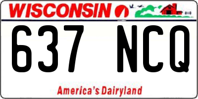 WI license plate 637NCQ