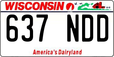 WI license plate 637NDD