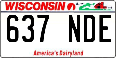 WI license plate 637NDE
