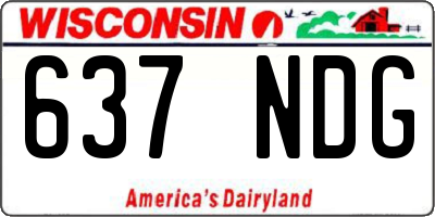 WI license plate 637NDG