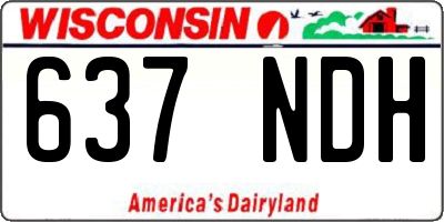 WI license plate 637NDH
