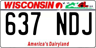 WI license plate 637NDJ