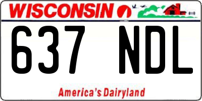 WI license plate 637NDL
