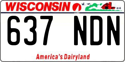 WI license plate 637NDN