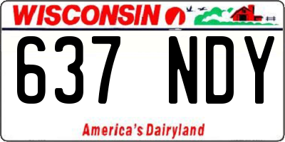 WI license plate 637NDY