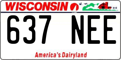 WI license plate 637NEE