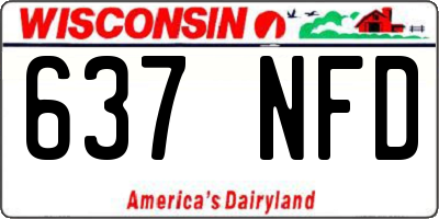 WI license plate 637NFD