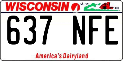 WI license plate 637NFE
