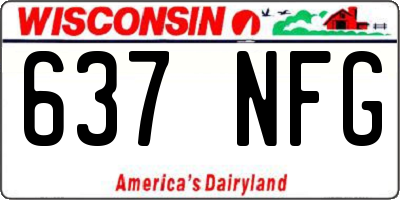 WI license plate 637NFG