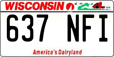 WI license plate 637NFI