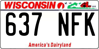 WI license plate 637NFK