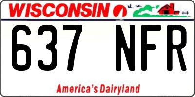 WI license plate 637NFR