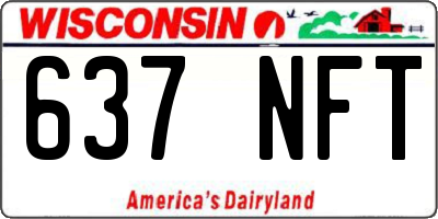WI license plate 637NFT