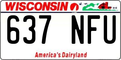 WI license plate 637NFU