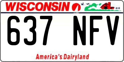 WI license plate 637NFV