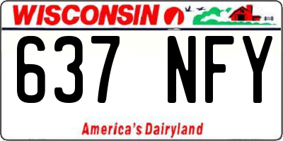 WI license plate 637NFY