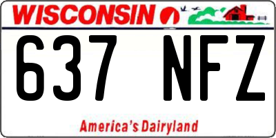 WI license plate 637NFZ