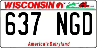 WI license plate 637NGD