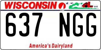 WI license plate 637NGG