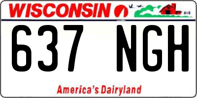 WI license plate 637NGH