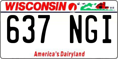 WI license plate 637NGI