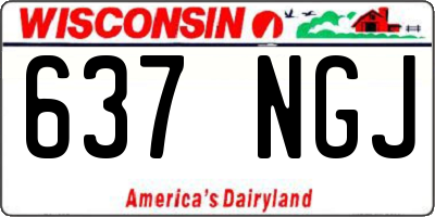 WI license plate 637NGJ