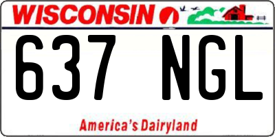 WI license plate 637NGL