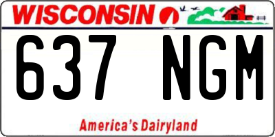 WI license plate 637NGM