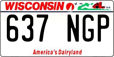 WI license plate 637NGP