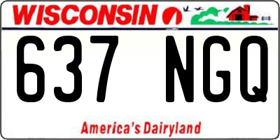WI license plate 637NGQ