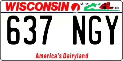 WI license plate 637NGY