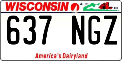 WI license plate 637NGZ