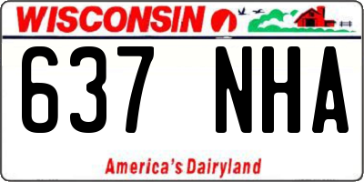 WI license plate 637NHA