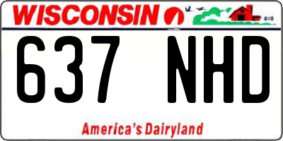 WI license plate 637NHD