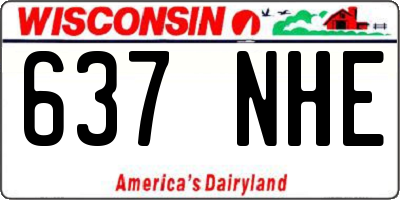 WI license plate 637NHE