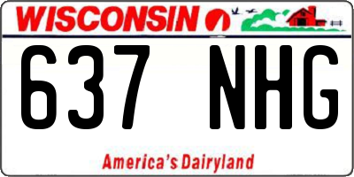 WI license plate 637NHG
