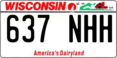 WI license plate 637NHH