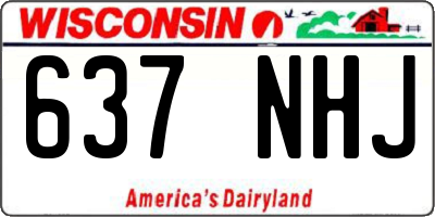WI license plate 637NHJ