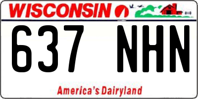 WI license plate 637NHN