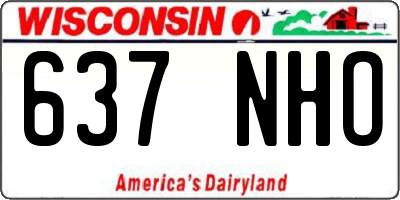 WI license plate 637NHO