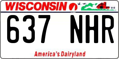 WI license plate 637NHR