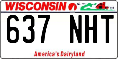 WI license plate 637NHT