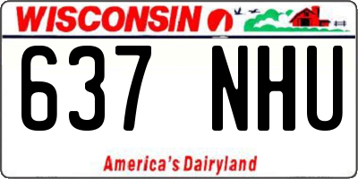 WI license plate 637NHU
