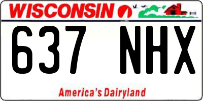 WI license plate 637NHX