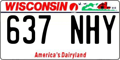 WI license plate 637NHY