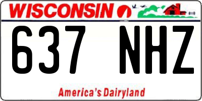 WI license plate 637NHZ