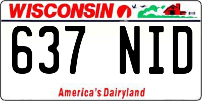 WI license plate 637NID
