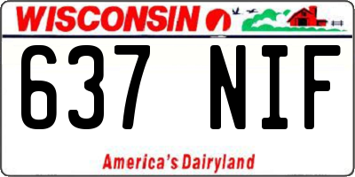 WI license plate 637NIF