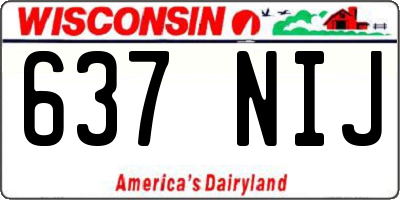 WI license plate 637NIJ
