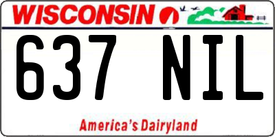 WI license plate 637NIL